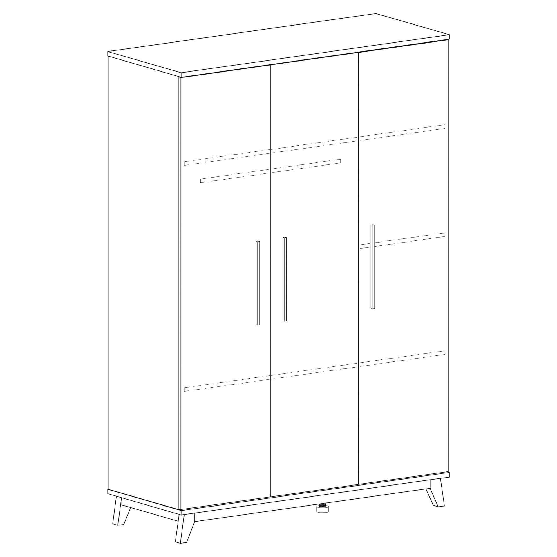 Kleiderschrank 3-türig »Lina«